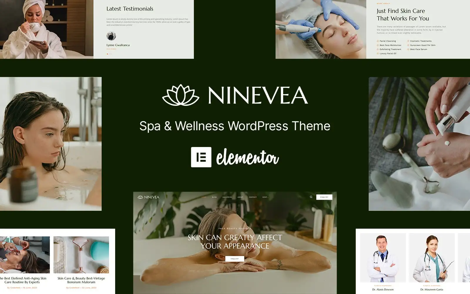 Ninevea – Spa & Massage Salon Beauty WordPress Theme
