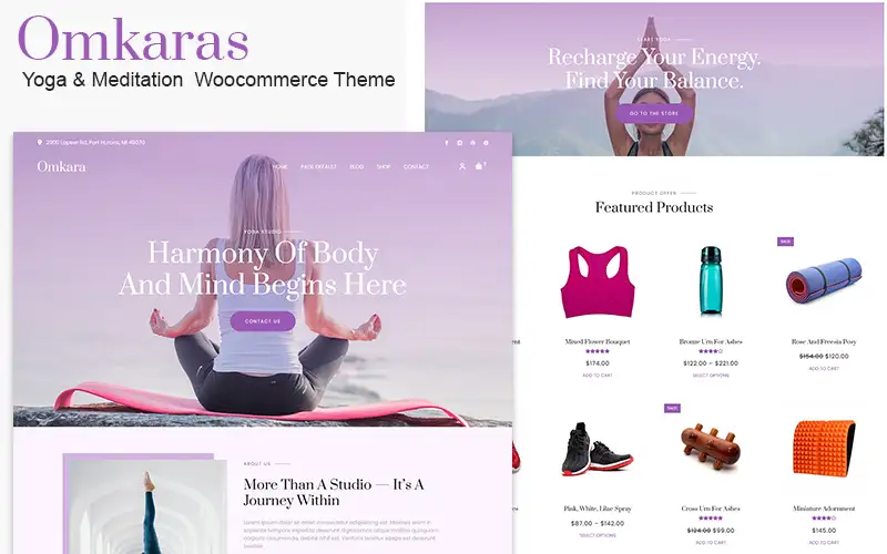 Omkaras – Yoga Studio & Online Stores of Sports Products WooСommerce Theme WooCommerce Theme