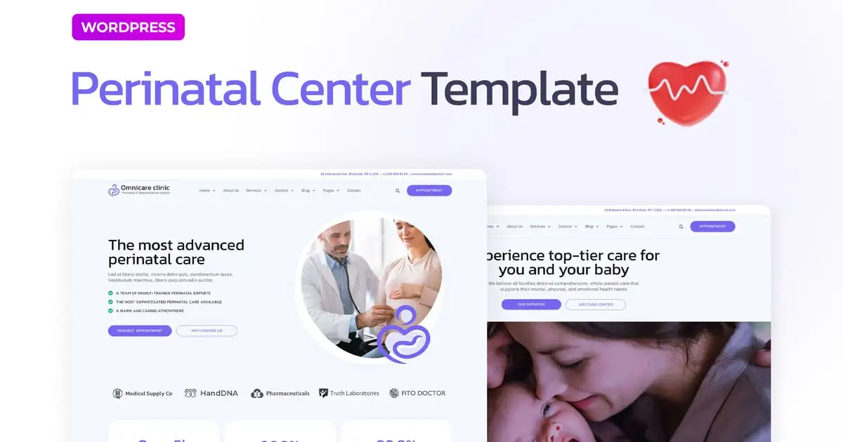 Omnicare – Reproductive & Perinatal Center Elementor Pro Template Kit