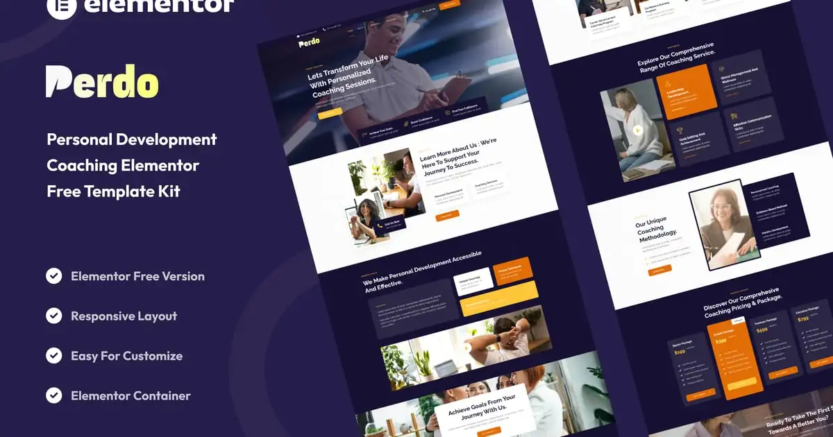 Perdo – Personal Development Coaching Elementor Template Kit
