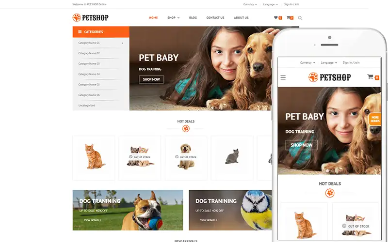 Pet Shop – Theme for Pets and Vets WooCommerce Theme