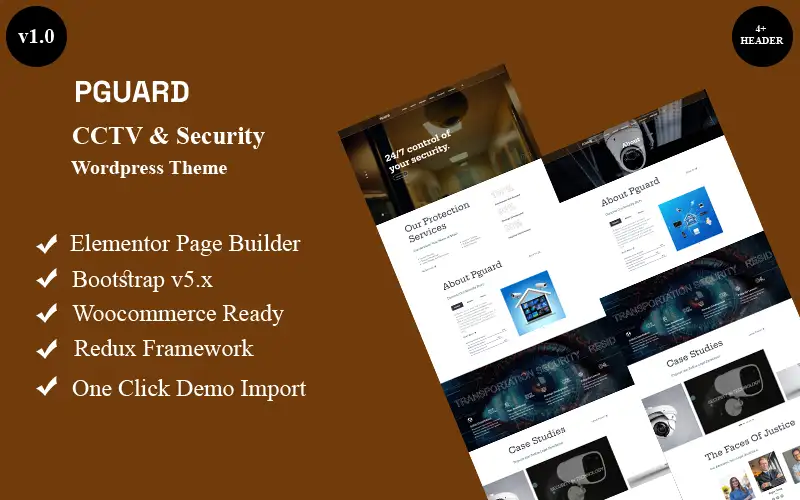 Pguard – CCTV & Security WordPress Theme WordPress Theme
