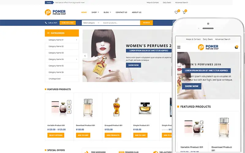 Pomer – Theme for Perfume Store WooCommerce Theme