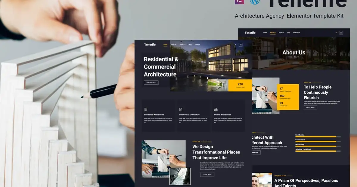 Tenerife – Architecture Agency Elementor Pro Template Kit