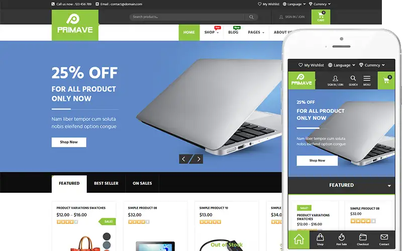 Primave – Multipurpose Theme WooCommerce Theme