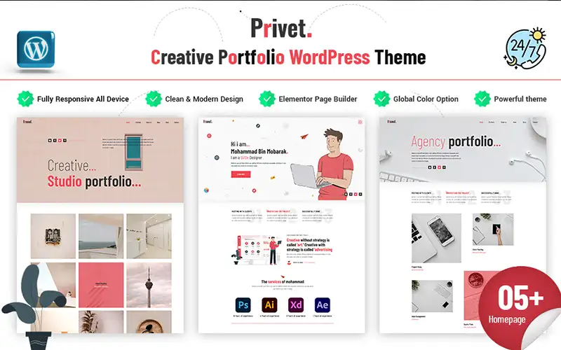 Privet – Personal Responsive WordPress Theme