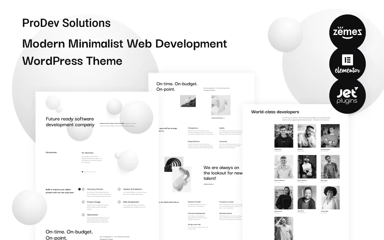 ProDev Solutions – Modern Minimalist Web Development WordPress Theme