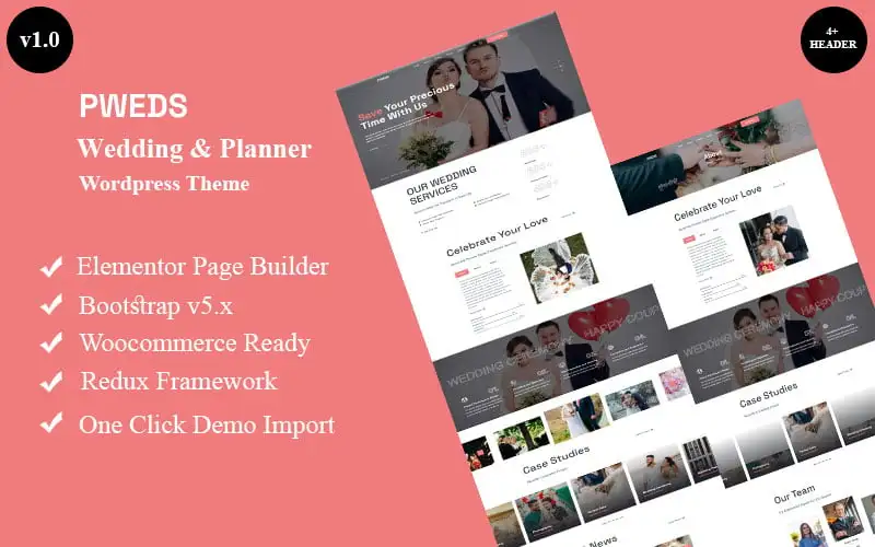 Pweds -Wedding & Planner WordPress Theme WordPress Theme