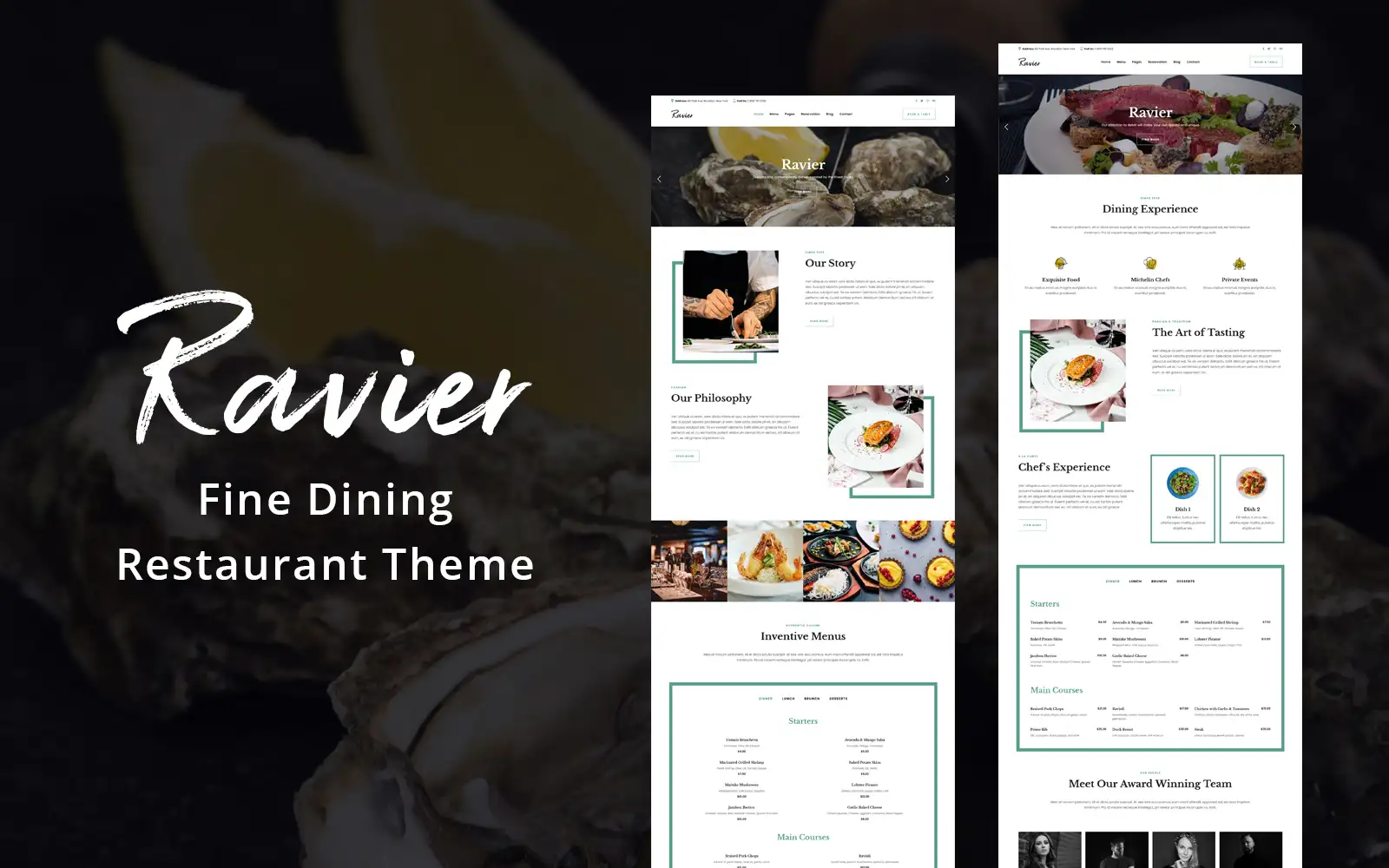 Ravier – Elegant Restaurant WordPress Theme