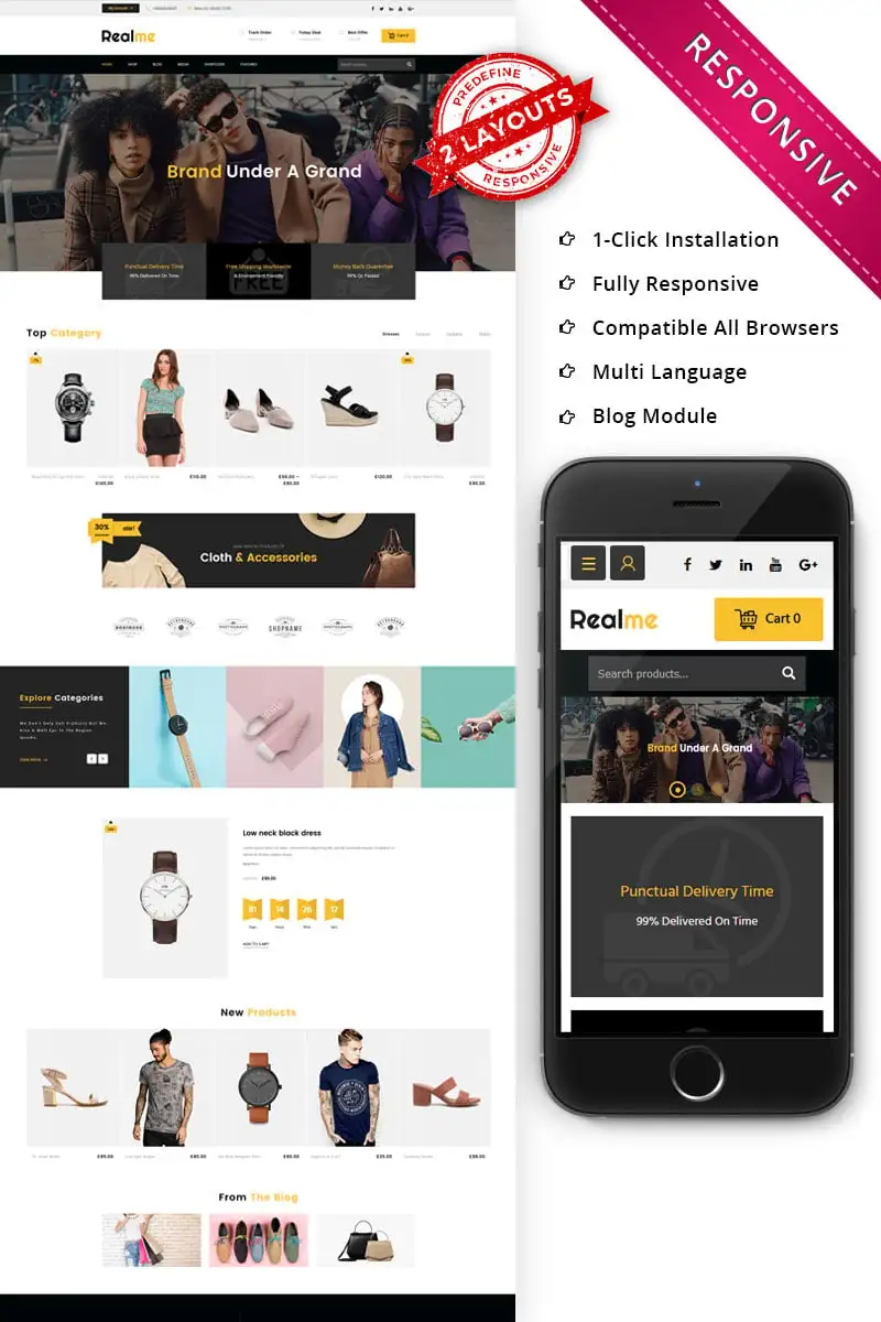 Realme Multipurpose – Responsive WooCommerce Theme