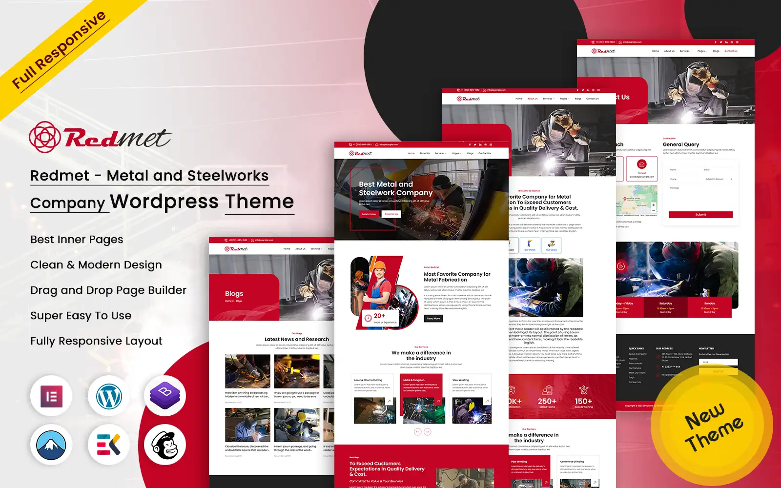 Redmet – Metal and Steelworks Company WordPress Theme