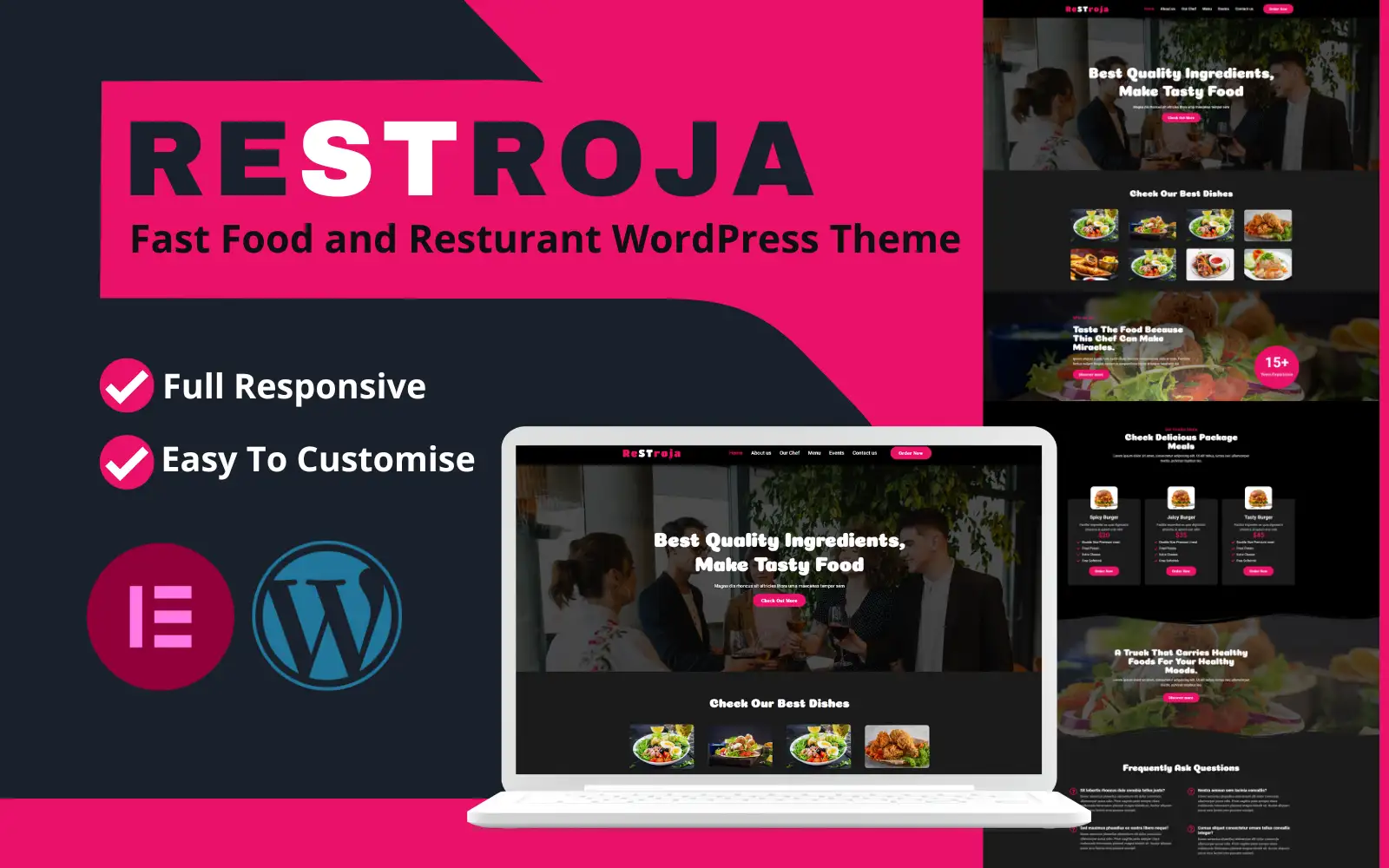 Restroja Fast Food And Resturant Full Responsive WordPress Theme WordPress Theme
