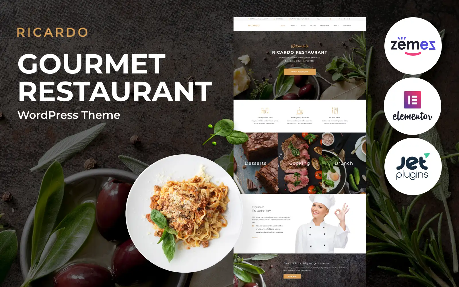 Ricardo – Gourmet Restaurant Responsive WordPress Theme