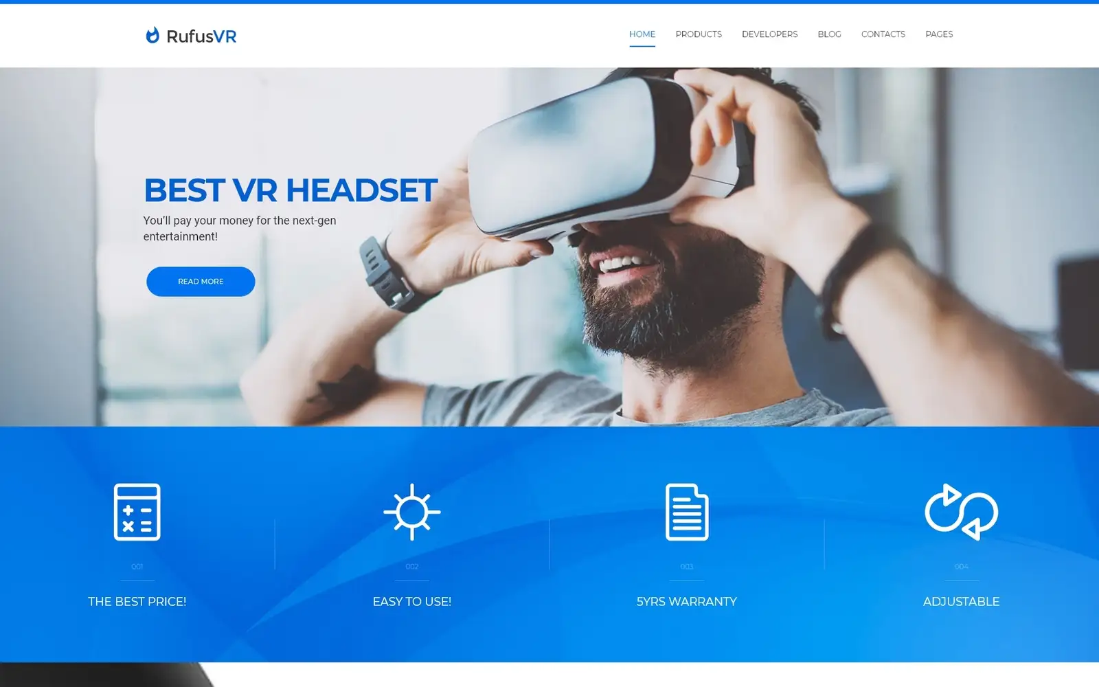 RufusVR – VR Startup Responsive WordPress Theme