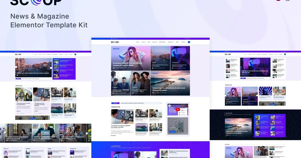 Scoop – News & Magazine Elementor Pro Template Kit