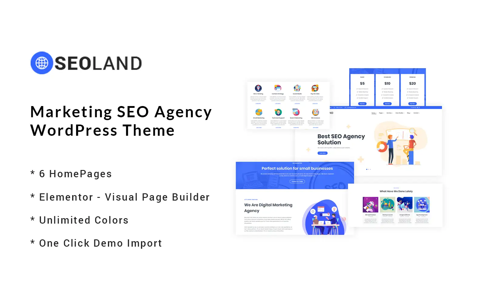 SEOLand – Digital Marketing SEO Agency WordPress Theme