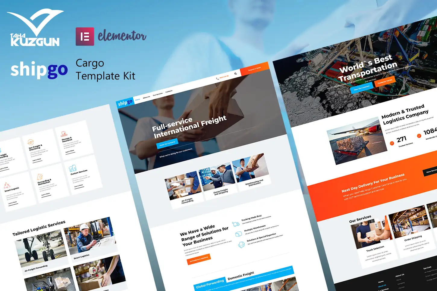 ShipGo, Cargo&Logistic Elementor Kit