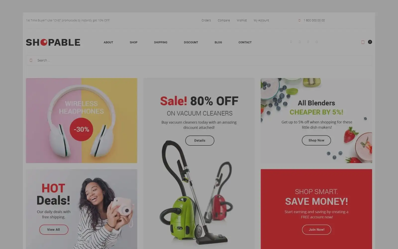 Shopable – Multiconcept Store Responsive WooCommerce Theme