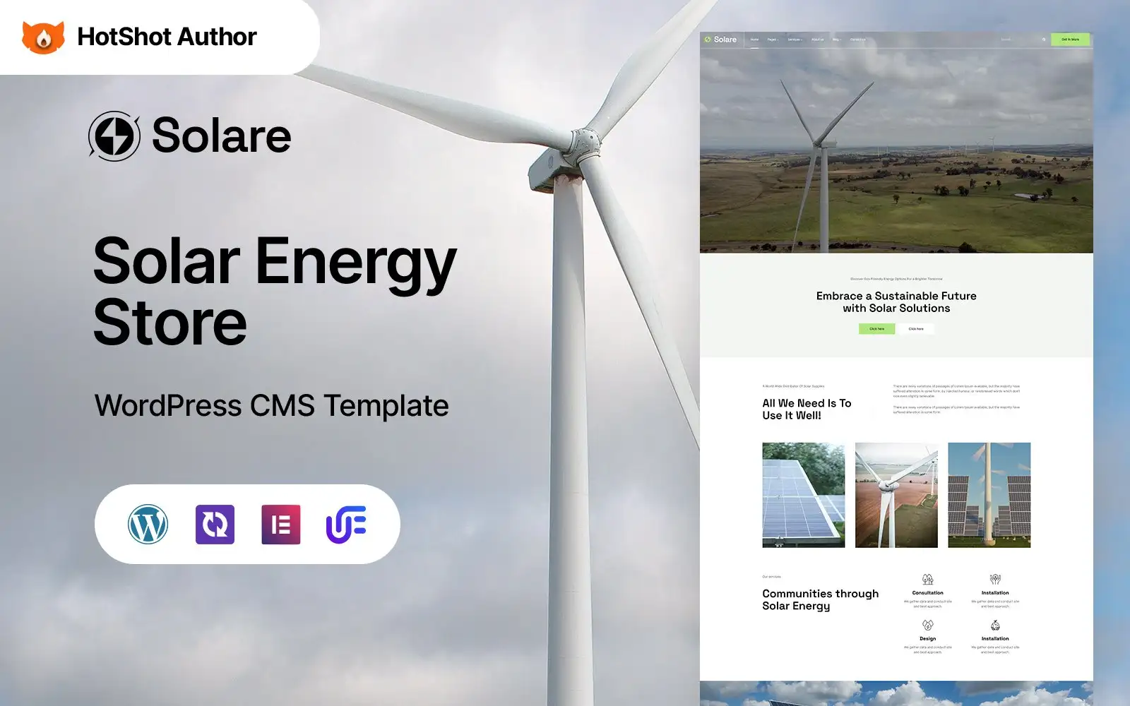 Solare – Solare Energy WordPress Elementor Theme WordPress Theme