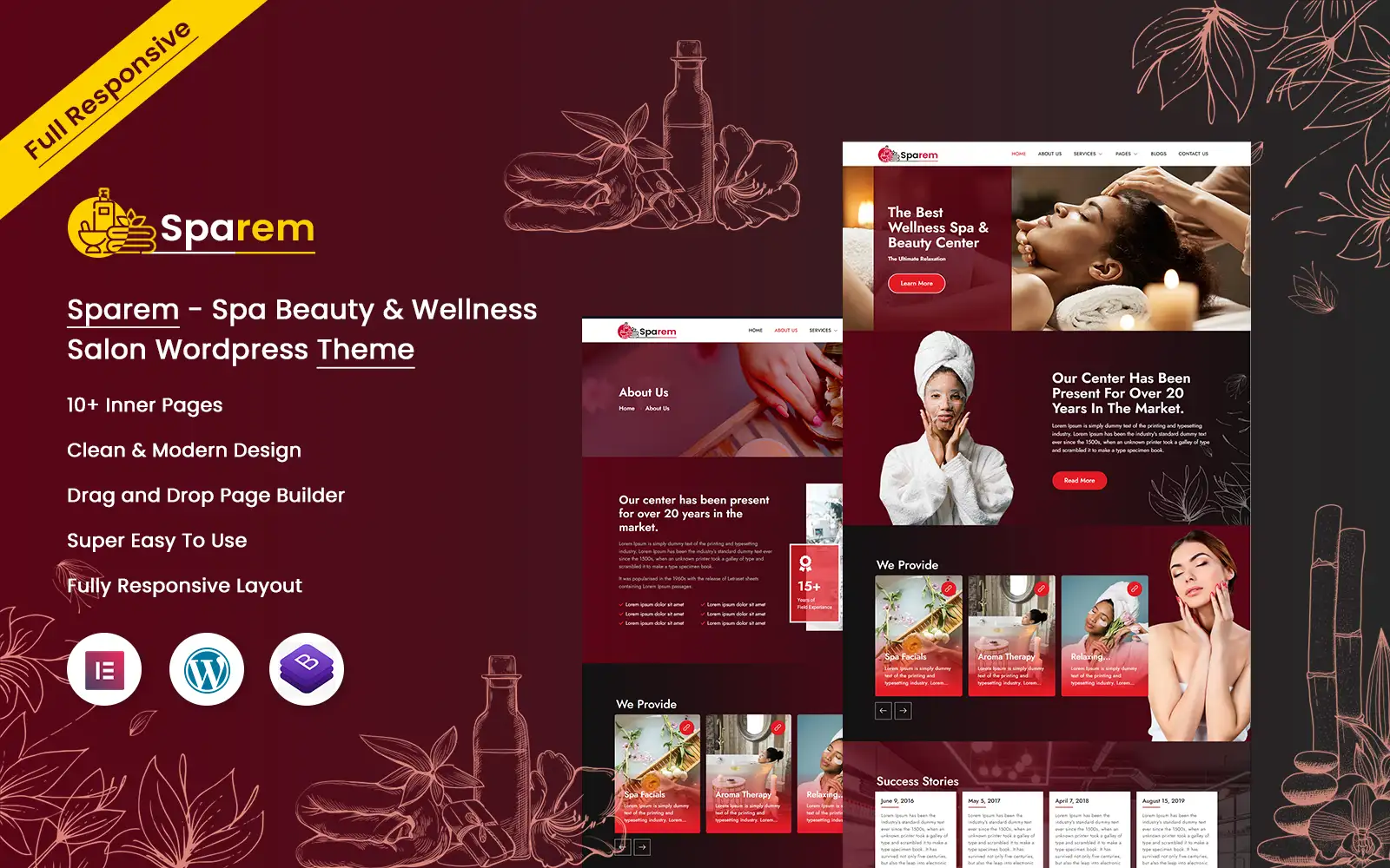 Sparem – Spa Beauty & Wellness Salon WordPress Theme WordPress Theme