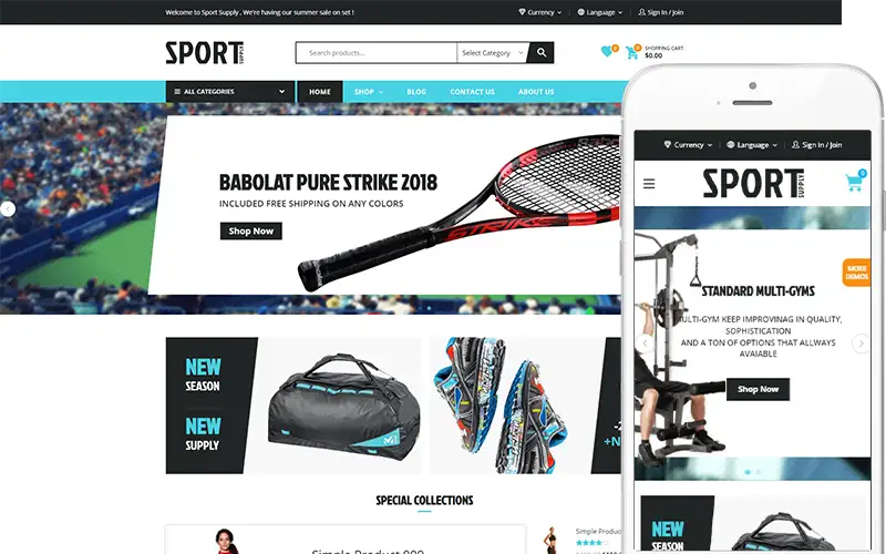 Sport – Theme for Sport Store WooCommerce Theme