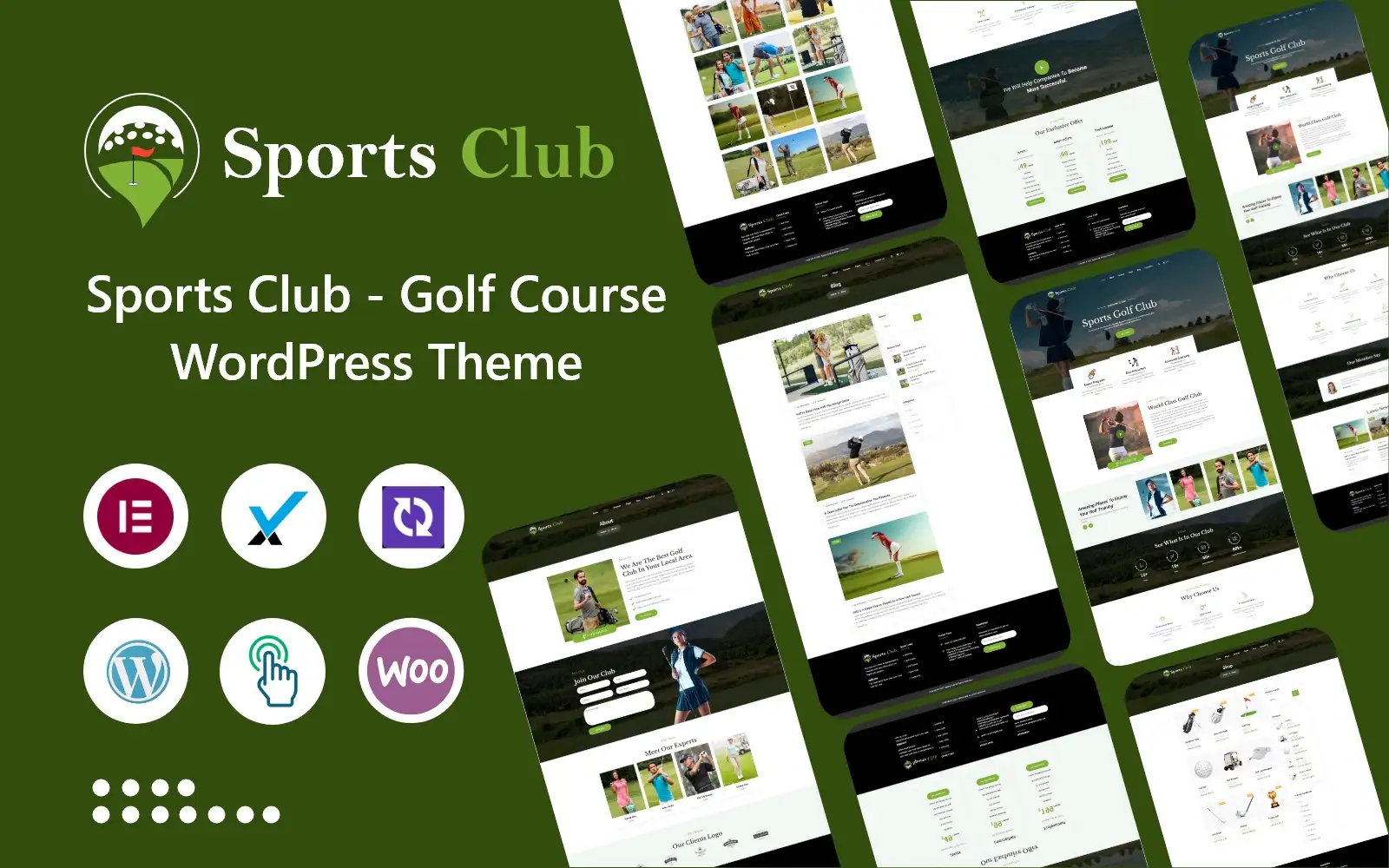 Sports Club – Golf Course and Club Elementor WordPress Theme