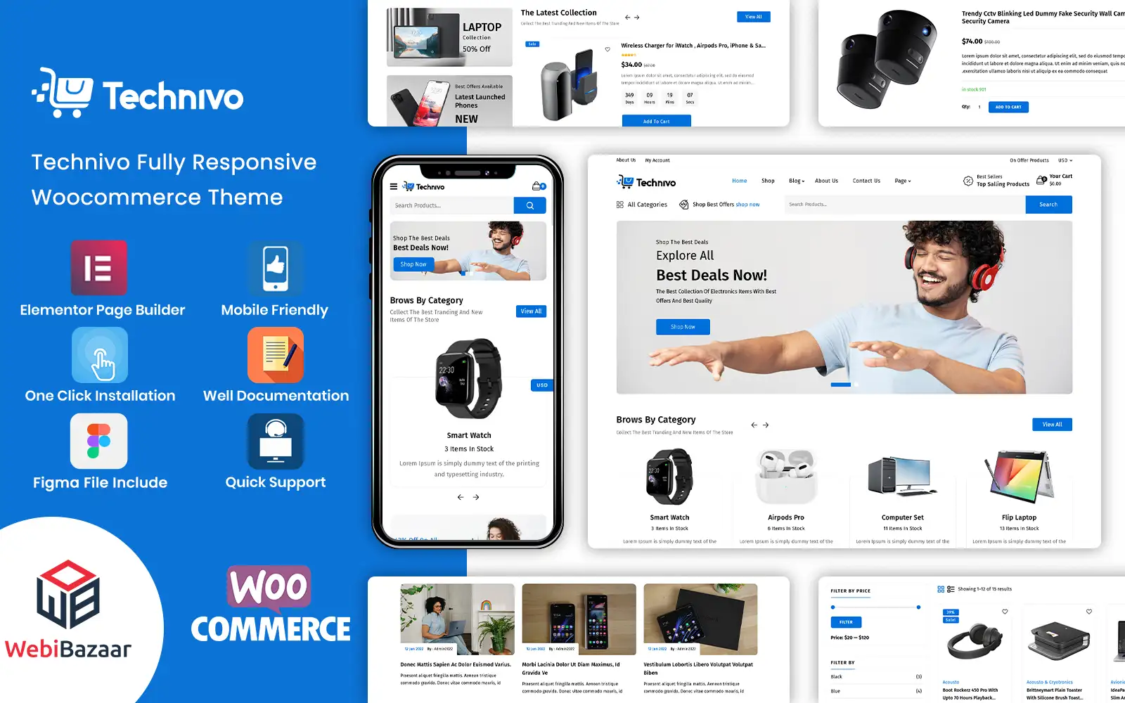 Technivo – Electronics MegaShop WooCommerce Template WooCommerce Theme