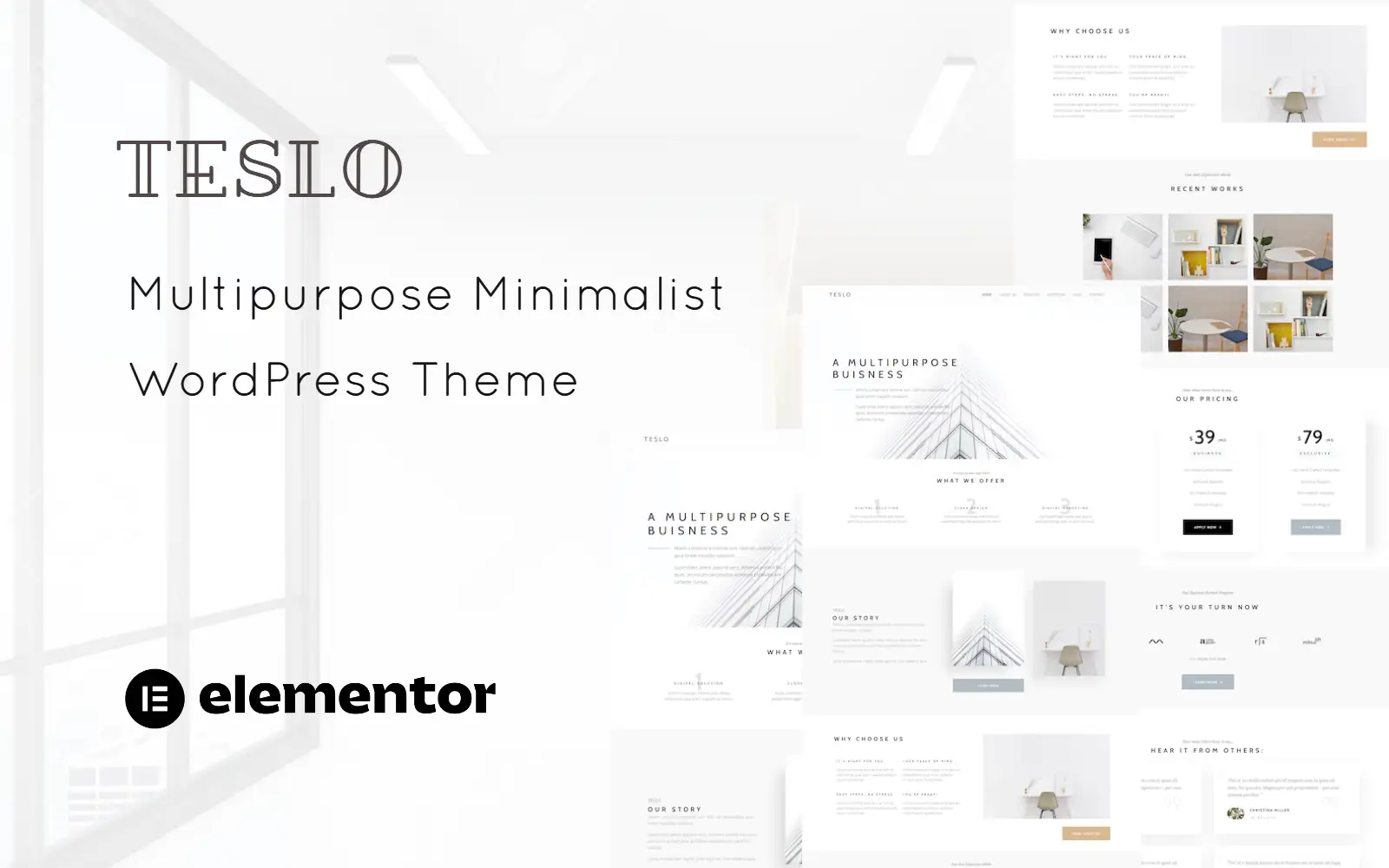 Teslo – Multipurpose Business and IT Solution Minimalist WordPress Theme