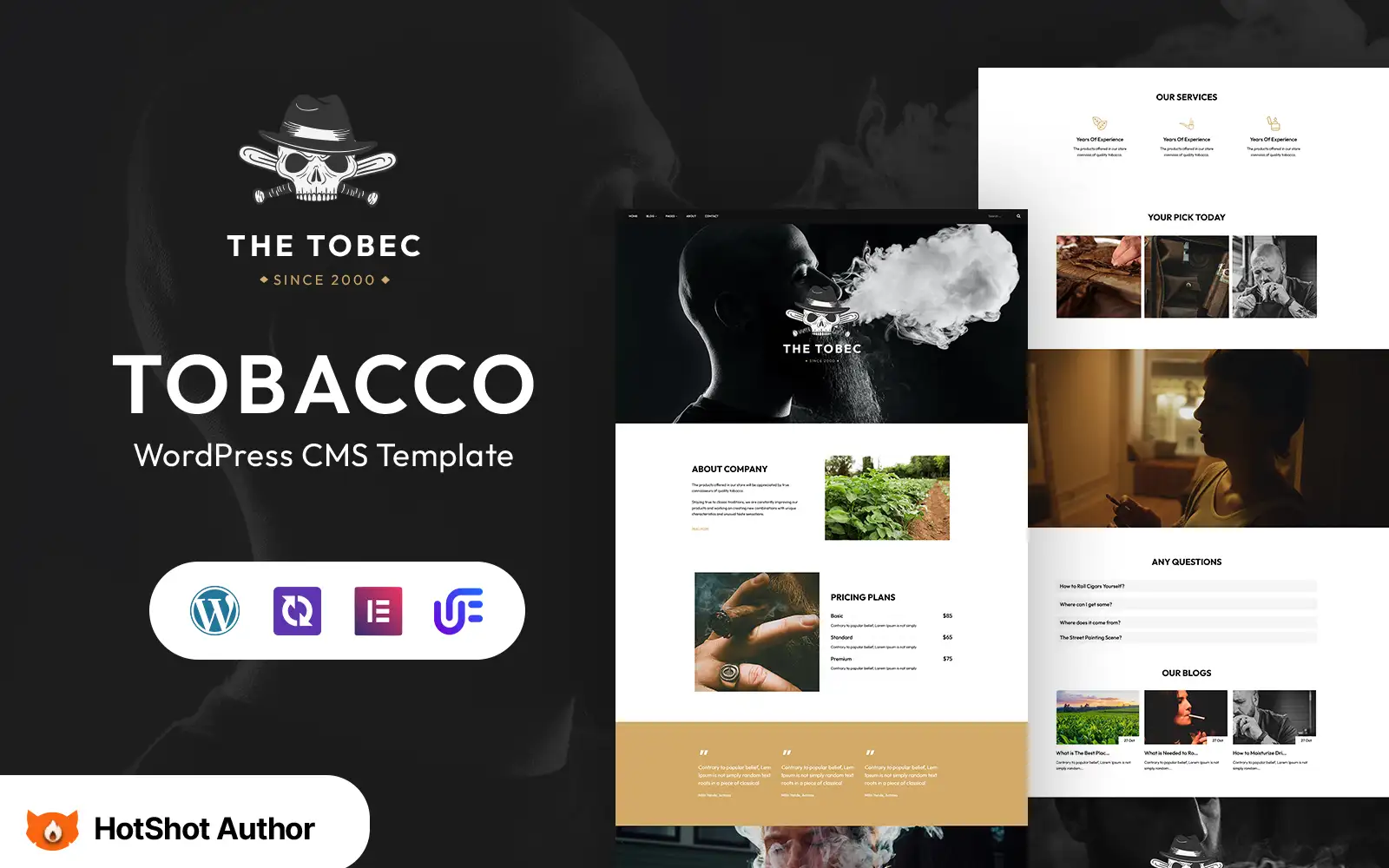 The Tobec – Cigars And Tobacco WordPress Elementor Theme WordPress Theme