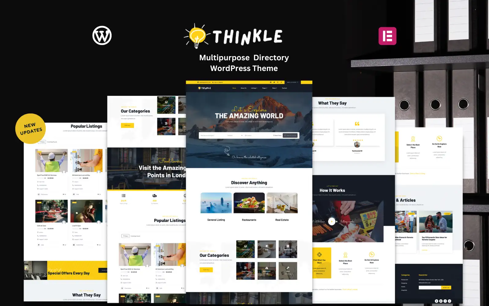 Thinkle – Multipurpose Cafe, Business and Travel Directory Theme WordPress Theme