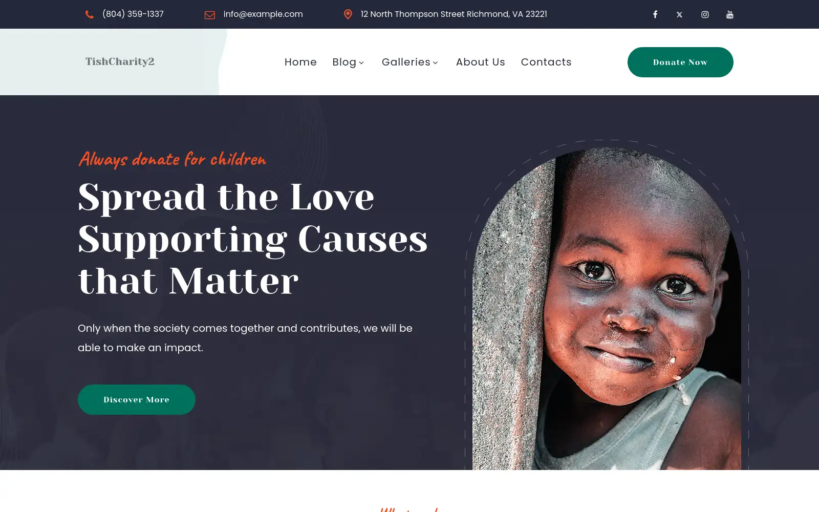 TishCharity2 – Charity WordPress Theme