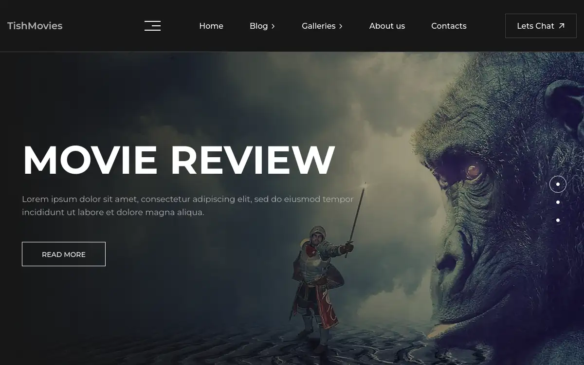 TishMovies – Film Director and Movie Reviews WordPress Theme