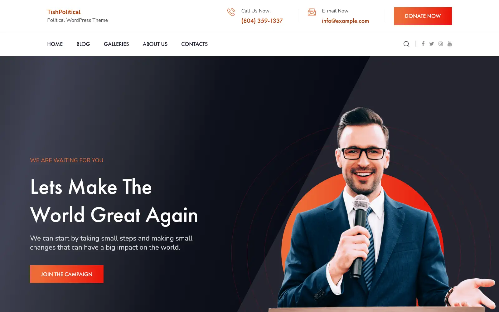 TishPolitical – Political WordPress Theme