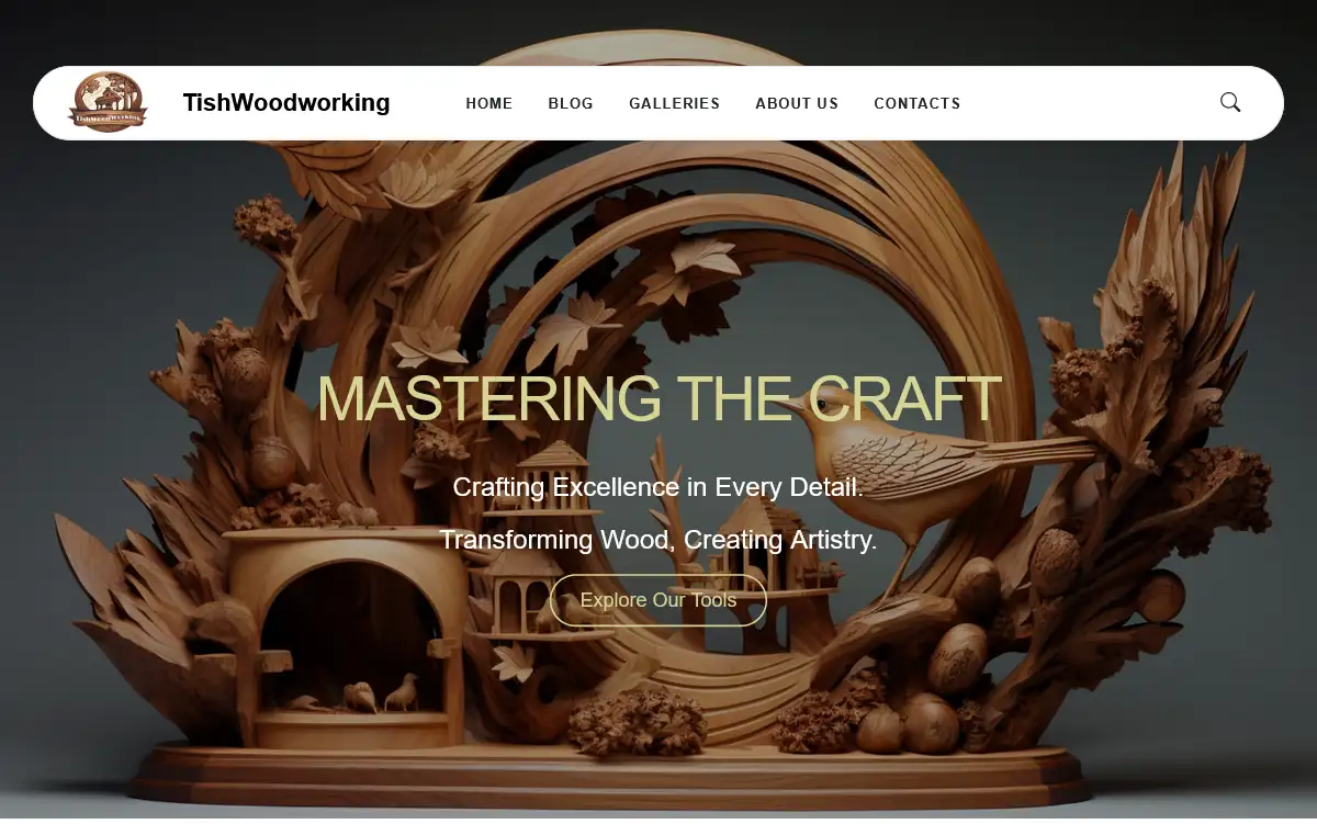 TishWoodworking – Woodworking WordPress Template WordPress Theme