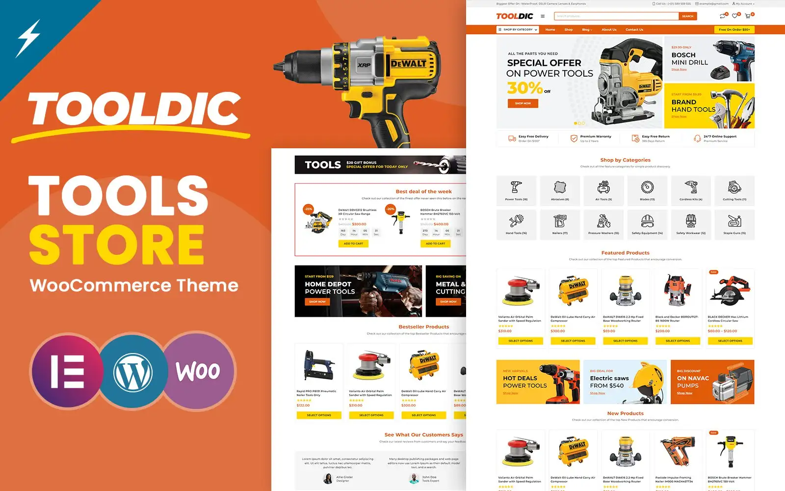 Tooldic – Power Equipment Tools and Auto Parts WooCommerce Theme