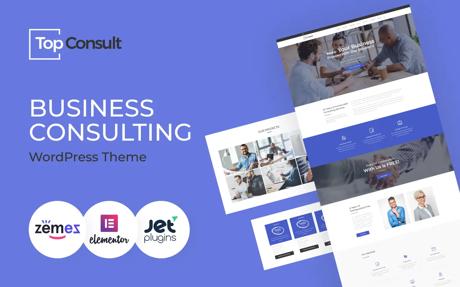 TopConsult – Business Consulting WordPress theme WordPress Theme