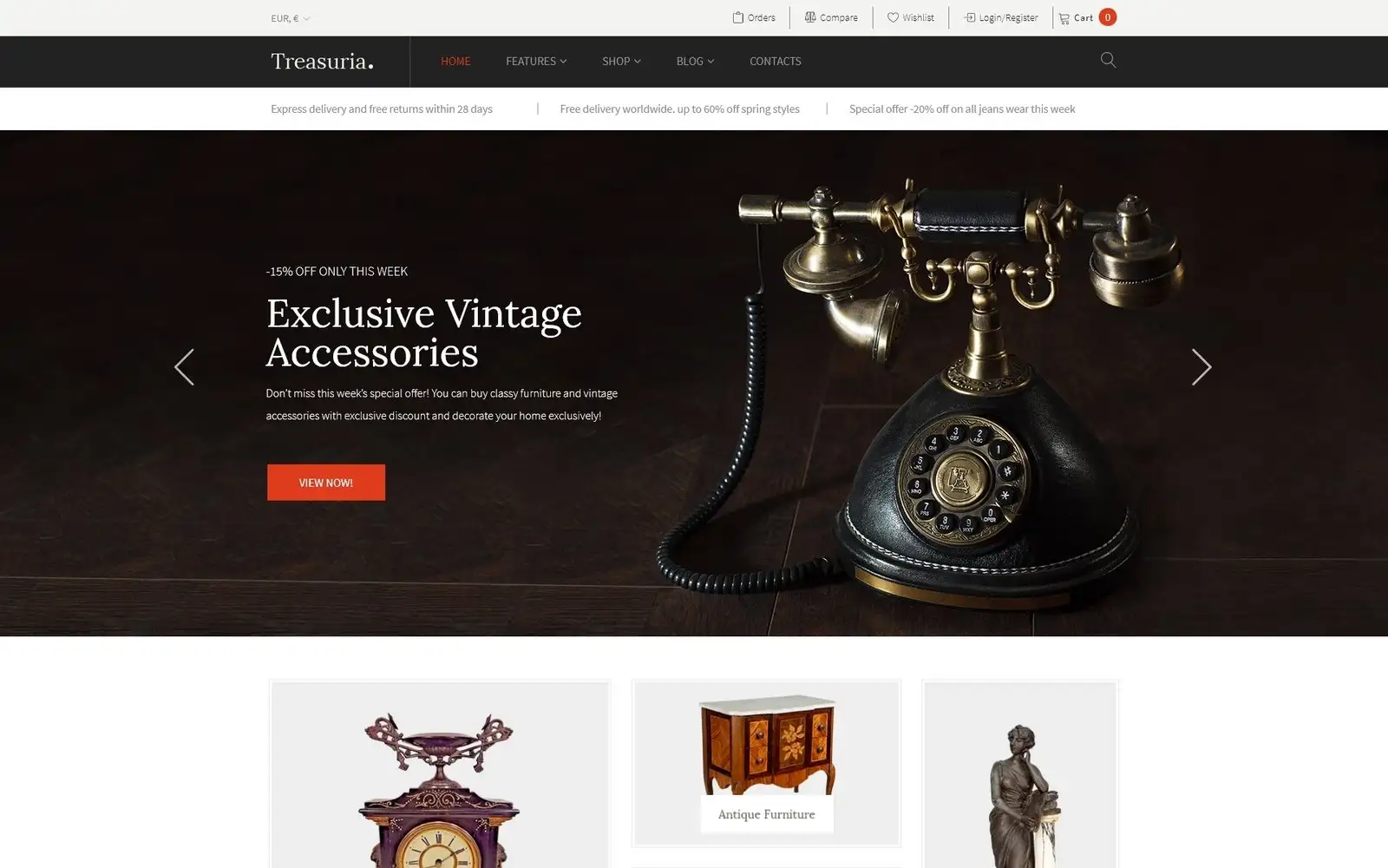 Treasuria – Antique & Vintage WooCommerce Theme
