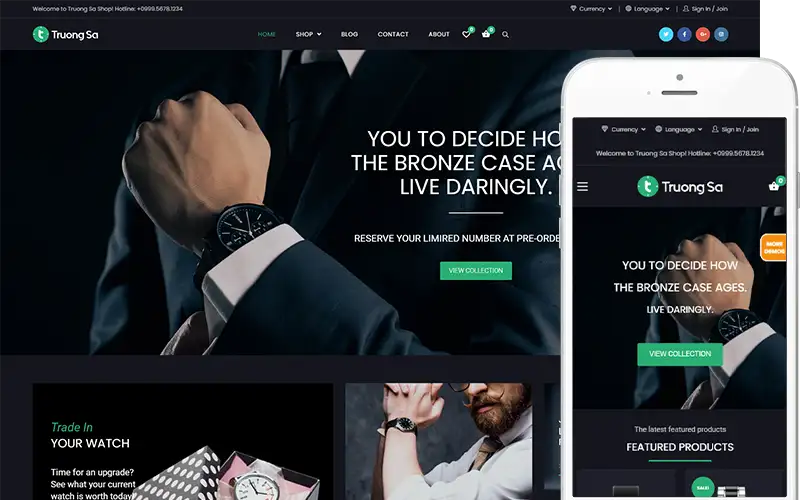 Truong Sa – Jewelry & Watches Online Store Theme WooCommerce Theme