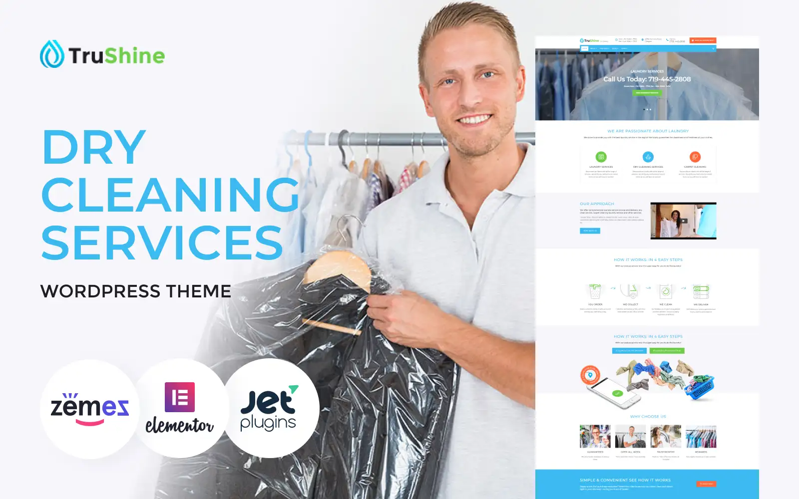 TruShine – Dry Cleaning Services WordPress Theme