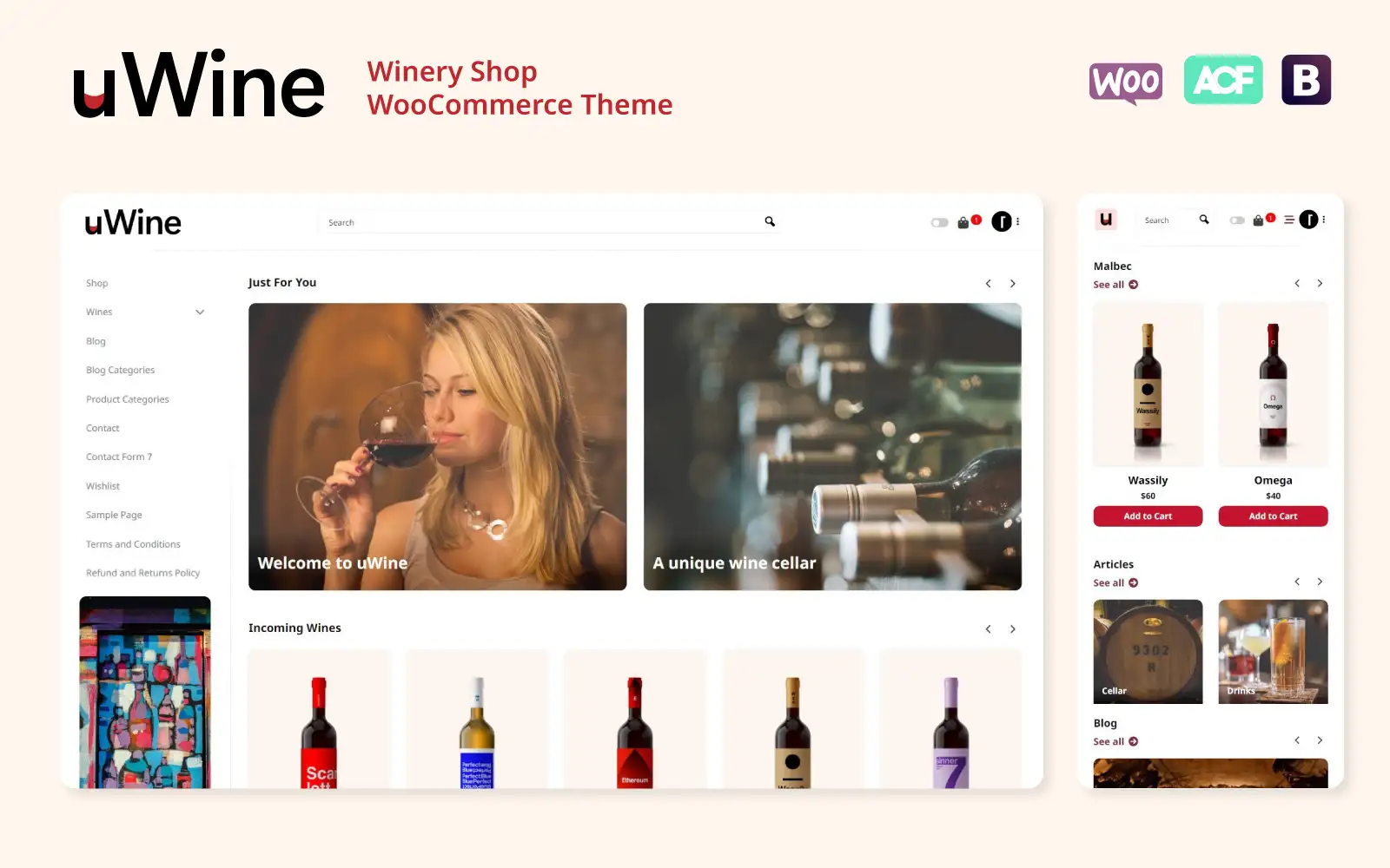 UWINE – Winery Store WooCommerce Theme