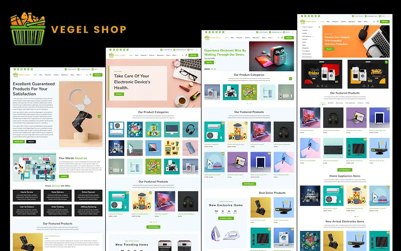 Vegel – Mobile, TV, Ac, Laptop, Home Appliance Gadget Electronic Store Elementor WooCommerce Theme