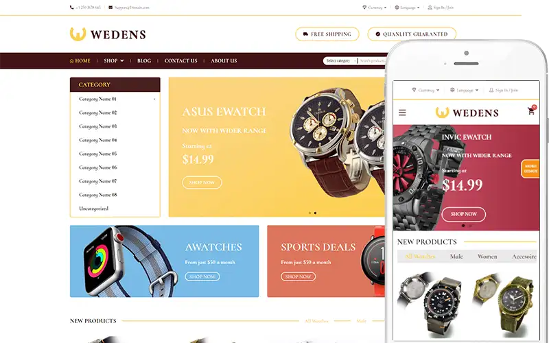 Wedens – Watch Theme WooCommerce Theme