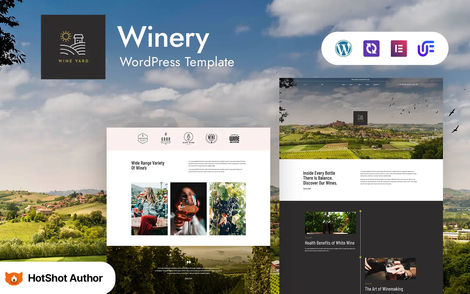 WineYard – Wine And Winery WordPress Elementor Theme WordPress Theme