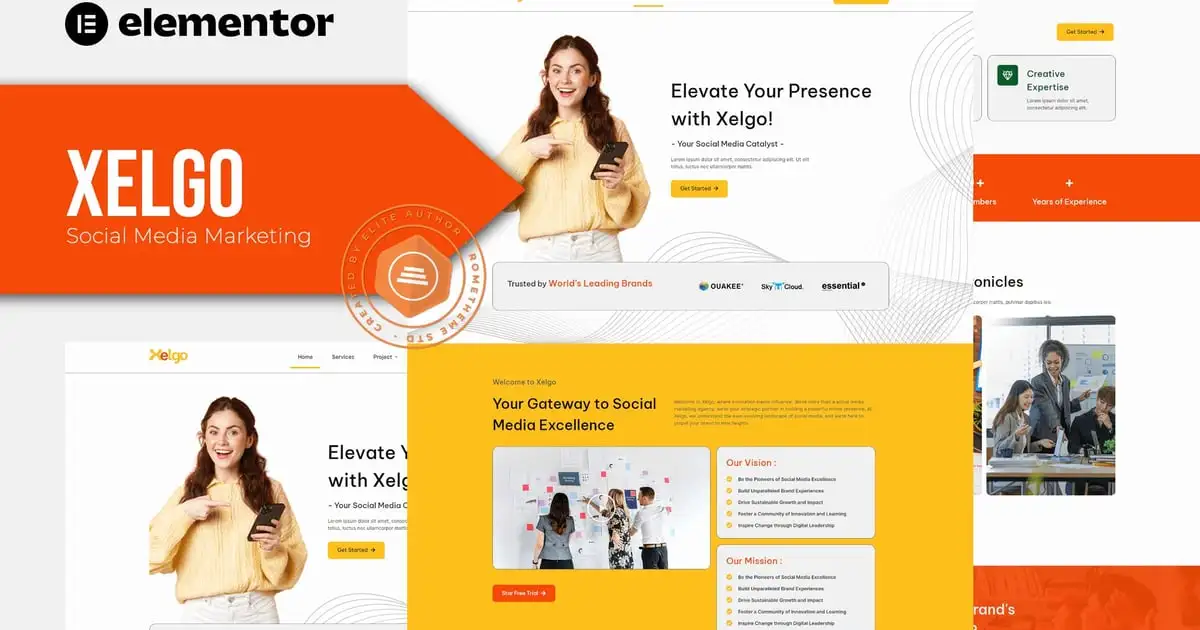 Xelgo – Social Media Marketing Elementor Template Kit