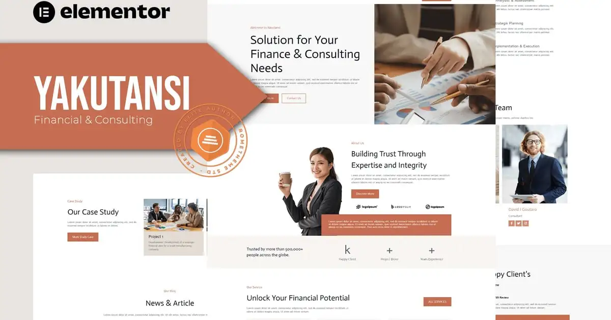 Yakutansi – Finance and Consulting Elementor Template Kit