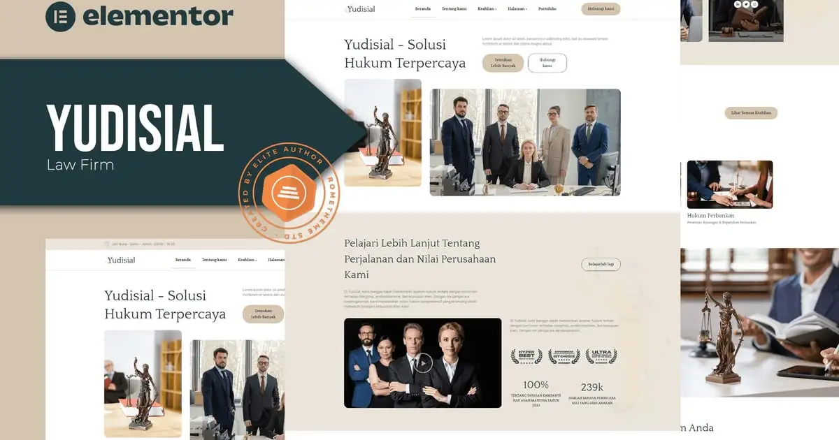 Yudisial – Law Firm Elementor Template Kit