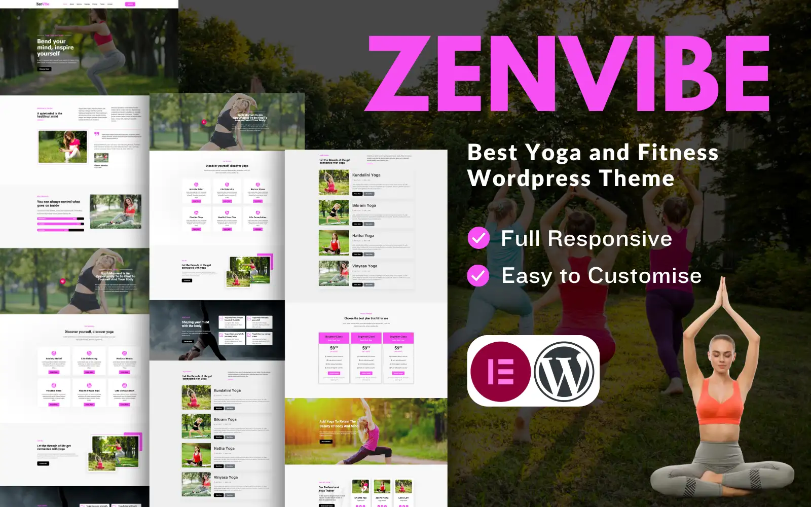 Zenvibe Yoga and Fitness WordPress Theme WordPress Theme