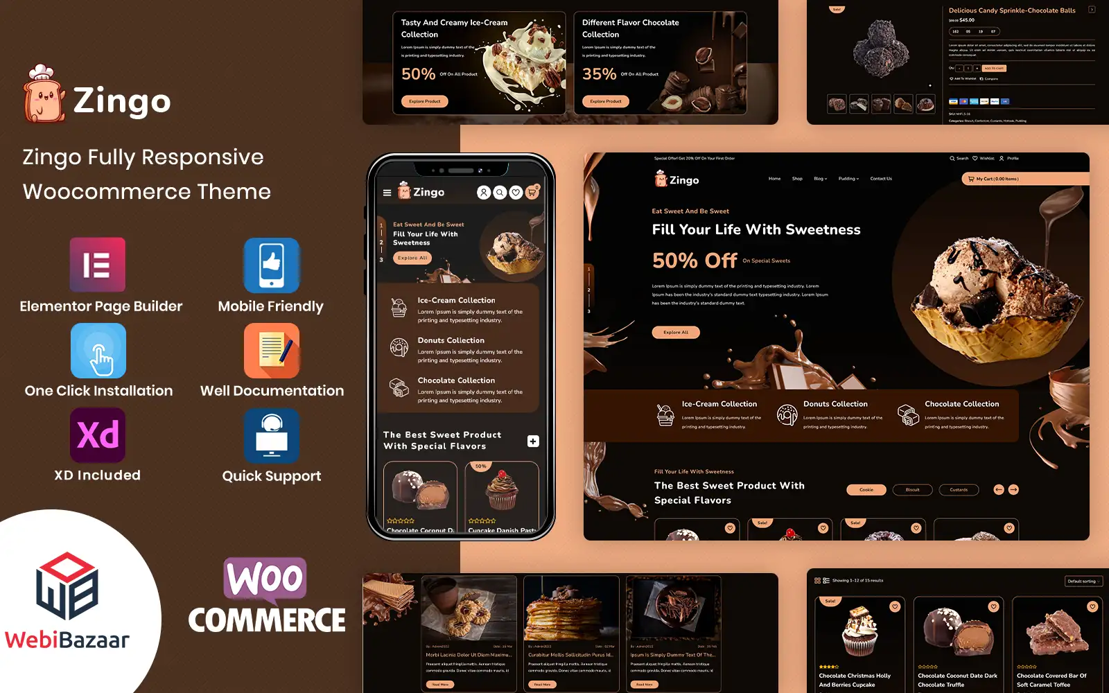 Zingo – Cakes, Sweets & Chocolate WooCommerce Theme