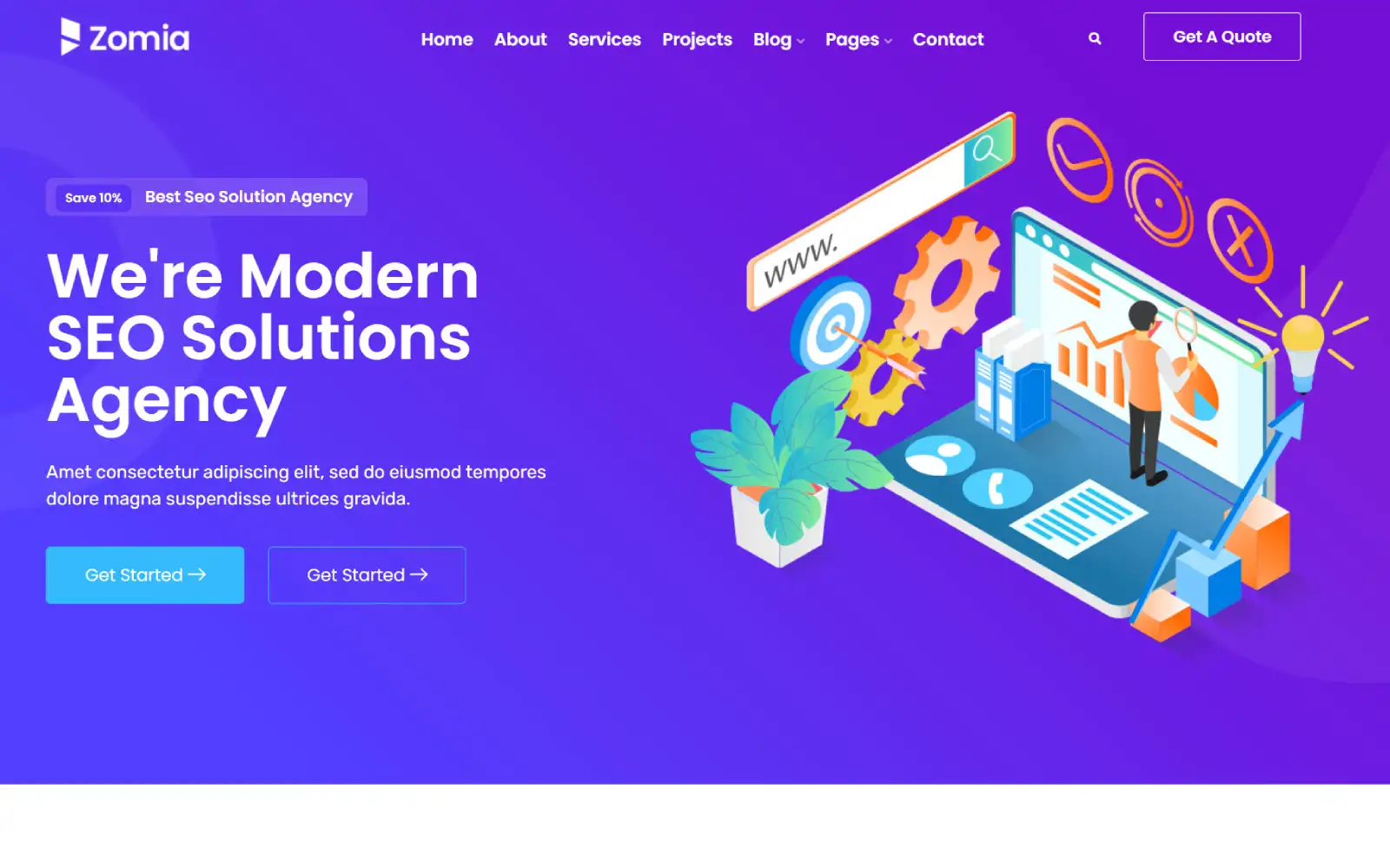 Zomia – Technology & Agency WordPress Theme
