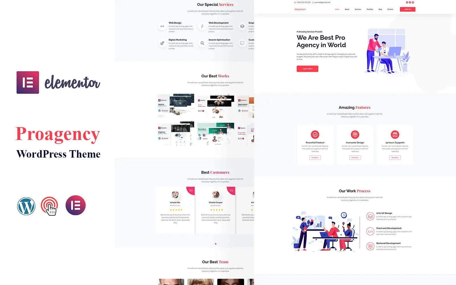 Proagency Creative Agency IT Elementor WordPress Theme